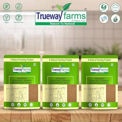 Trueway Farms - An Organic Land -nature To Natural Sona Moti Wheat (sonamoti Gehu) - Sugar Free Wheat (15 Kg)